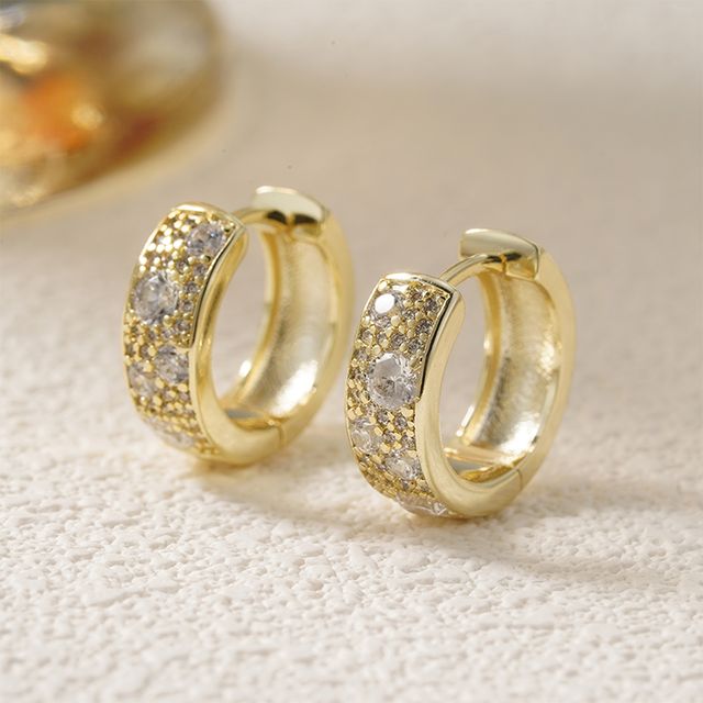 Crystal Crush Huggie Hoops 